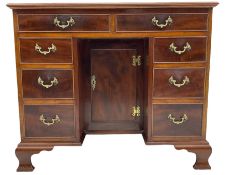 George III style mahogany kneehole desk