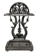 Victorian style cast iron umbrella and stick hall-stand