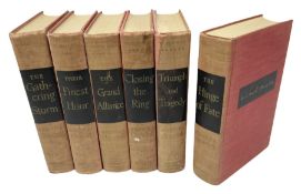 Churchill Winston S.: The Second World War. 1948. Six volumes. Published by The Riverside Press Camb