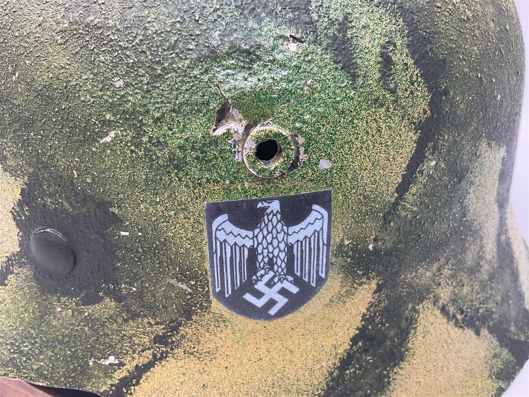 Fully restored German steel helmet - Image 2 of 14