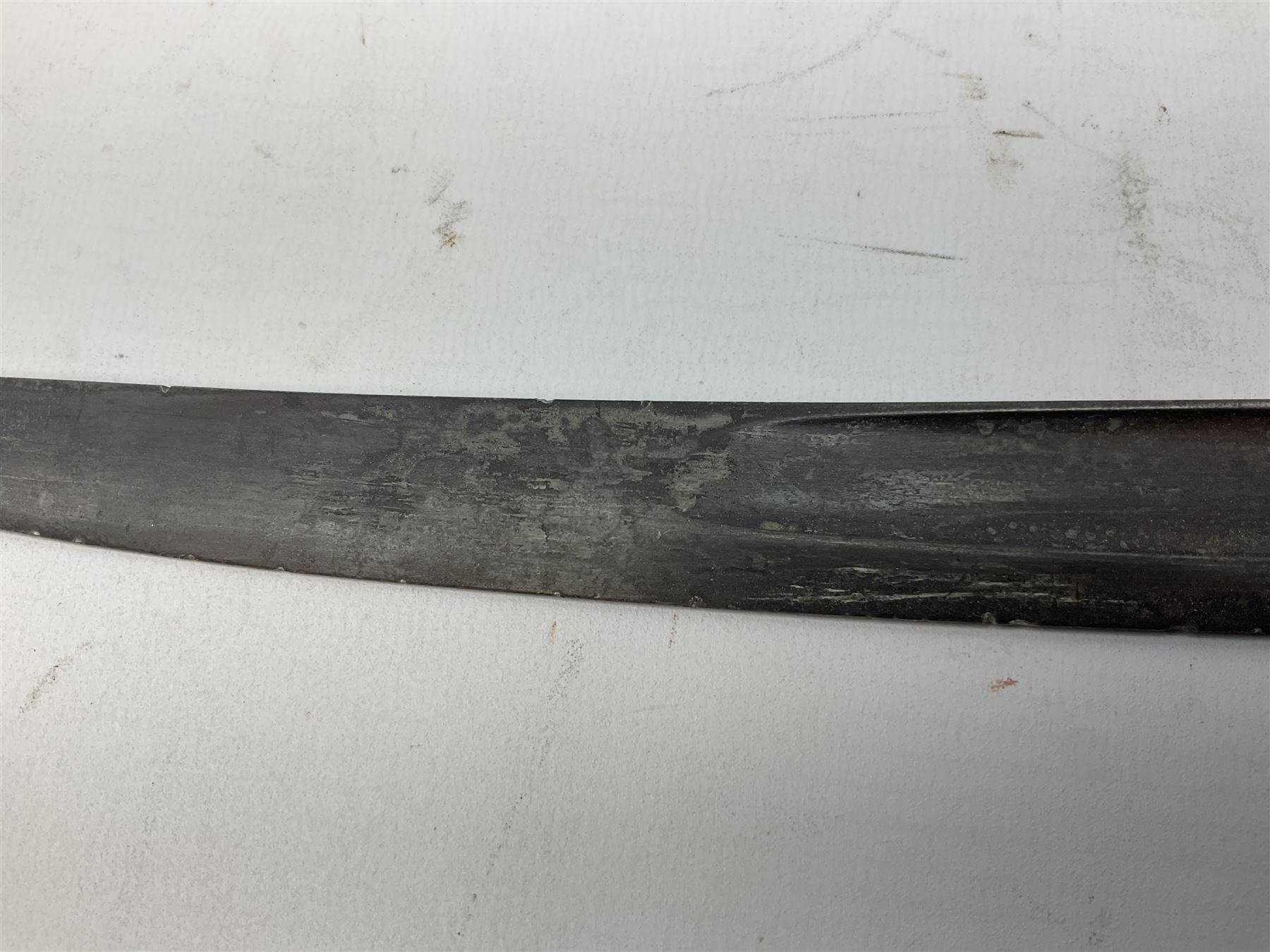 French 1866 pattern sabre bayonet with 57cm fullered steel curving blade dated 1872 - Image 12 of 19