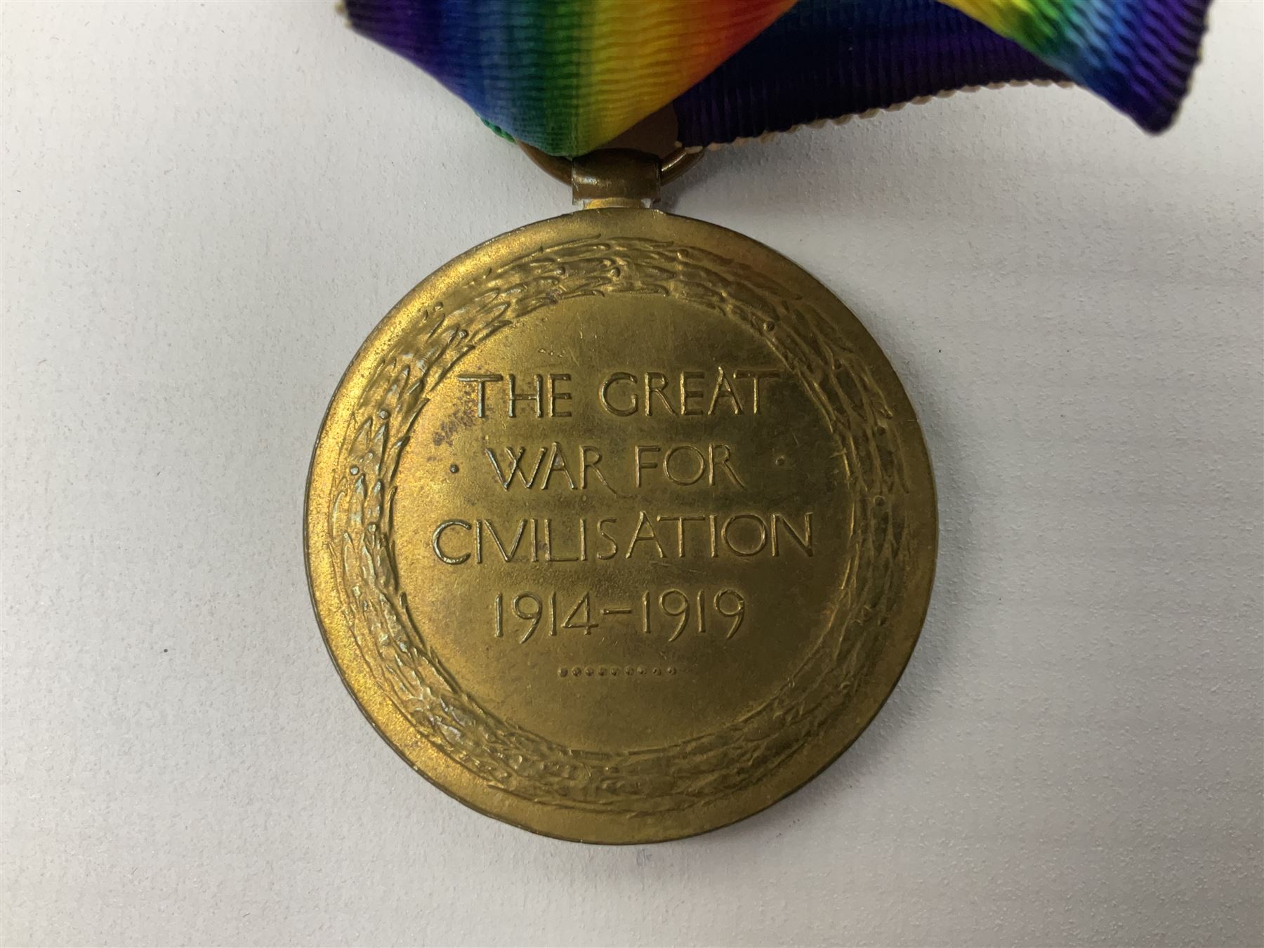 WW1 pair of medals comprising British War Medal and Victory Medal awarded to 3389 Pte. J. Humphrey D - Image 7 of 17