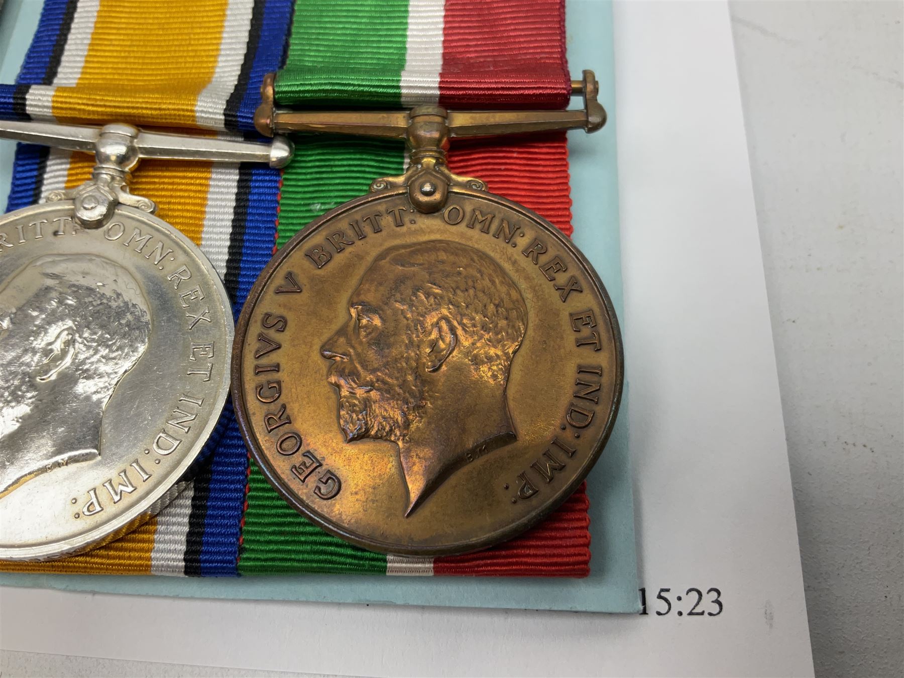 WW1 father and son medal groups comprising British War Medal and Mercantile Marine Medal awarded to - Image 15 of 16