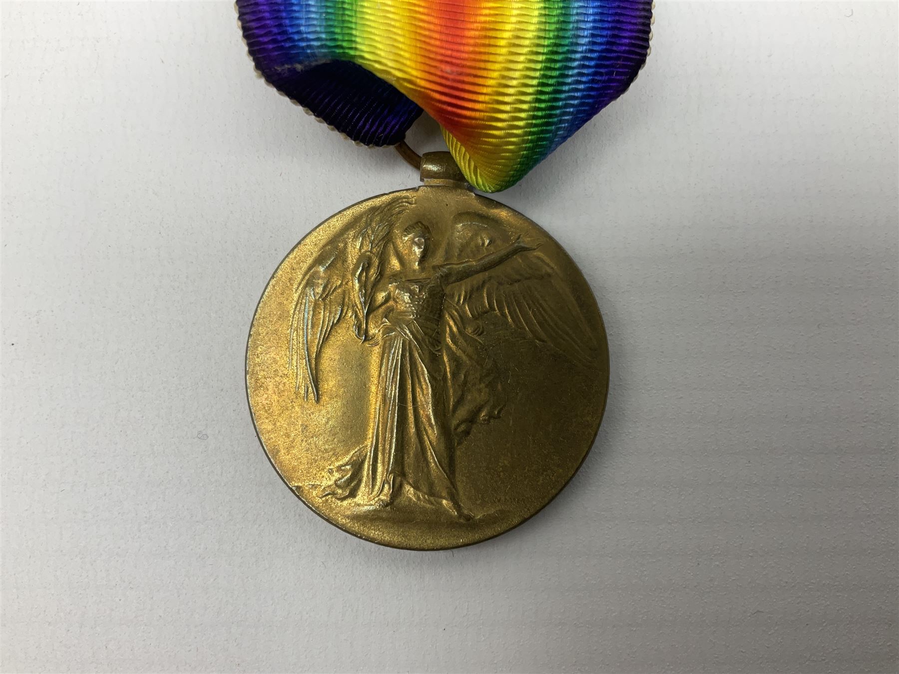 WW1 pair of medals comprising British War Medal and Victory Medal awarded to 3389 Pte. J. Humphrey D - Image 6 of 17