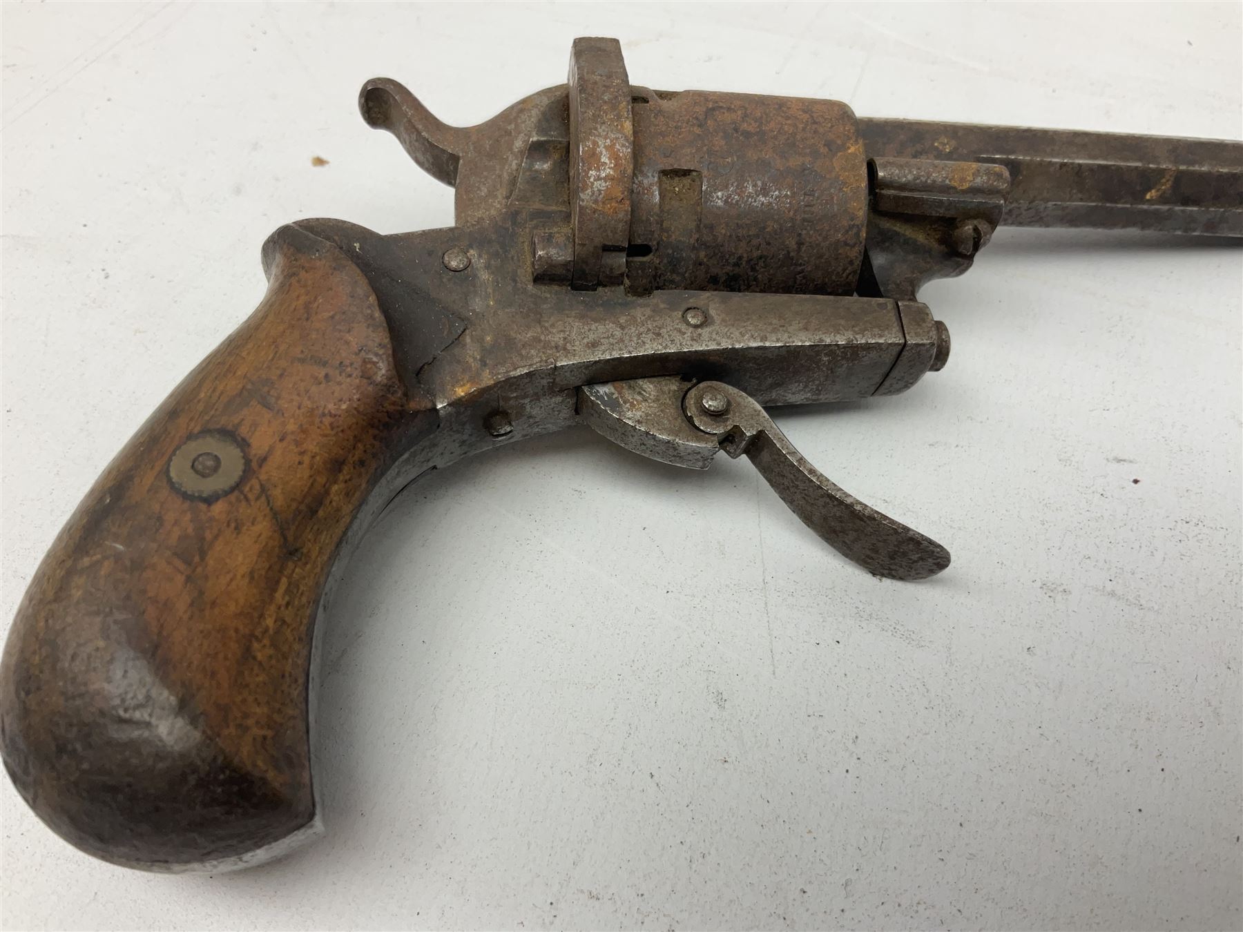 19th century 7mm five-shot pin-fire revolver - Image 4 of 14