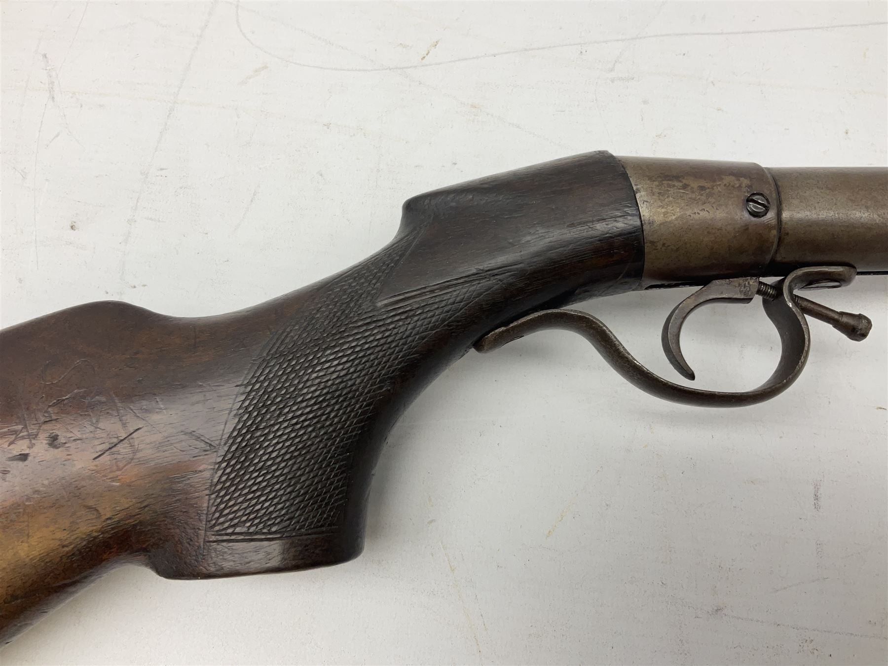Early 20th century BSA .177 air rifle with under lever break barrel action - Image 4 of 15