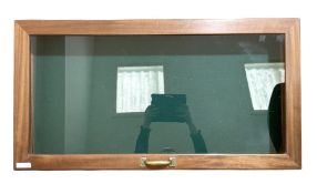 Mahogany framed table top display cabinet