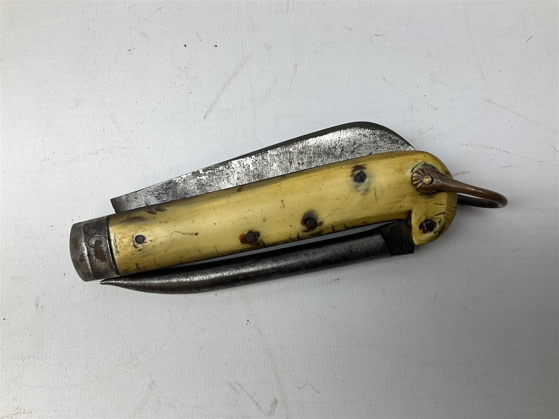Early 20th century Royal Garrison Artillery Orkney army folding jack/clasp knife - Image 12 of 12