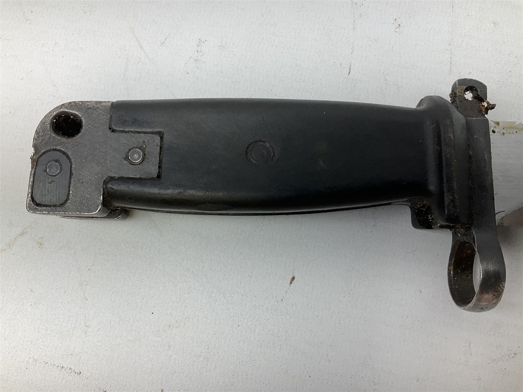 AKM bayonet with 14.5cm saw-back blade and scabbard no.93799 L32.5cm overall; and an inoperative Mag - Image 19 of 25