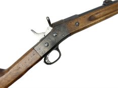 19th century Swedish Remington 8 by 58mm rolling block single action sporting rifle
