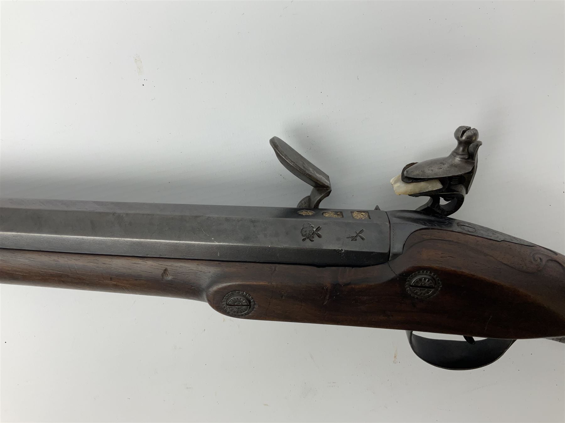 Early 19th century Thwaits Bath 12-bore flintlock single barrel fowling piece - Image 9 of 9