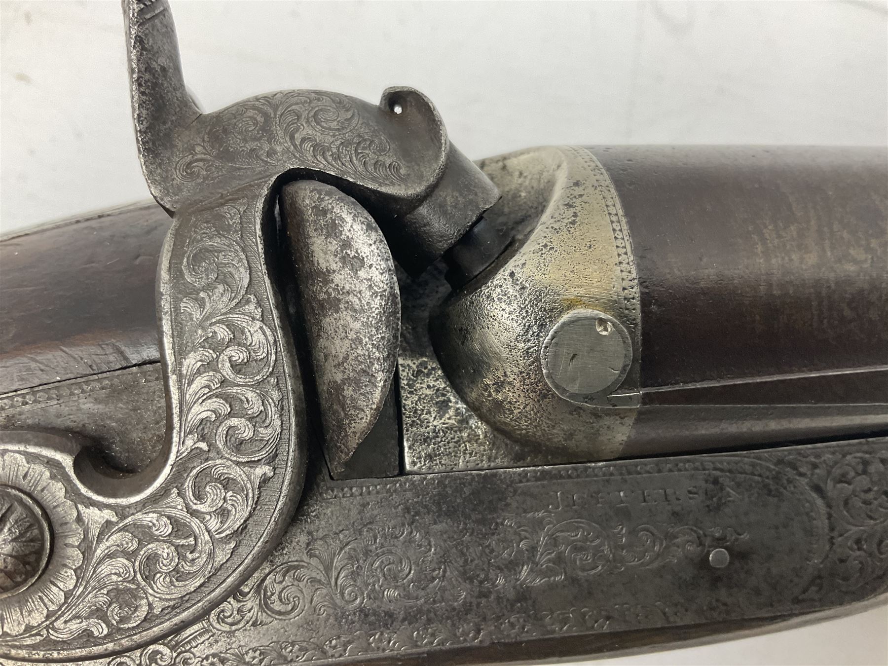 19th century John Jefferson of Scarborough 6-bore (modern 4-bore) double barrel side-by-side percuss - Image 7 of 23