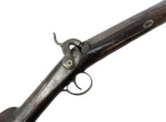 19th century 14-bore single barrel percussion action musket for display