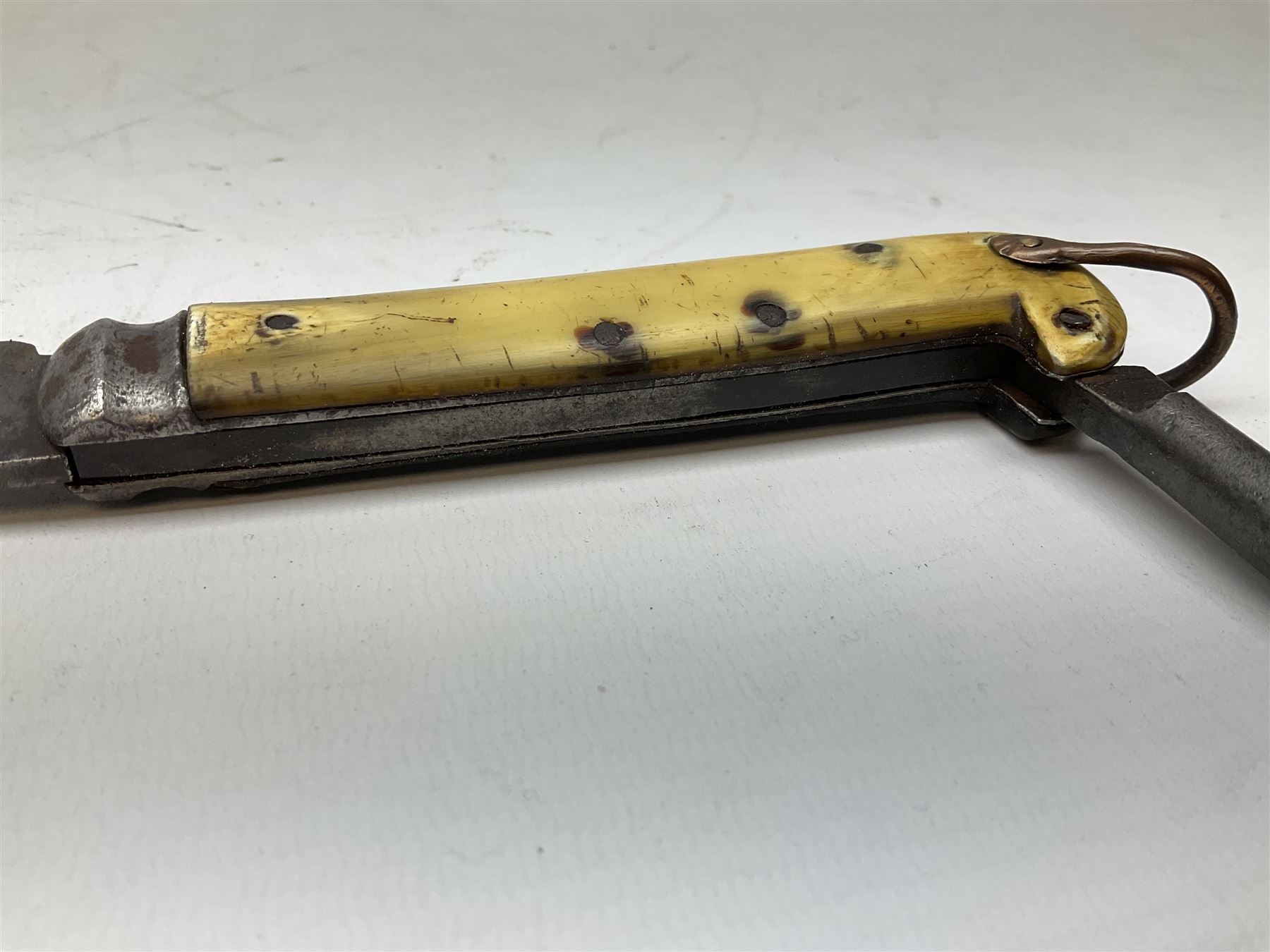 Early 20th century Royal Garrison Artillery Orkney army folding jack/clasp knife - Image 11 of 12