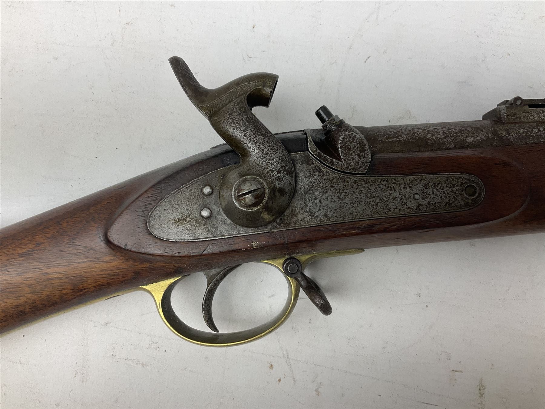 19th century Wilkinson London .577 Enfield P53 muzzle loading percussion gun with 99cm three-grooved - Image 6 of 16