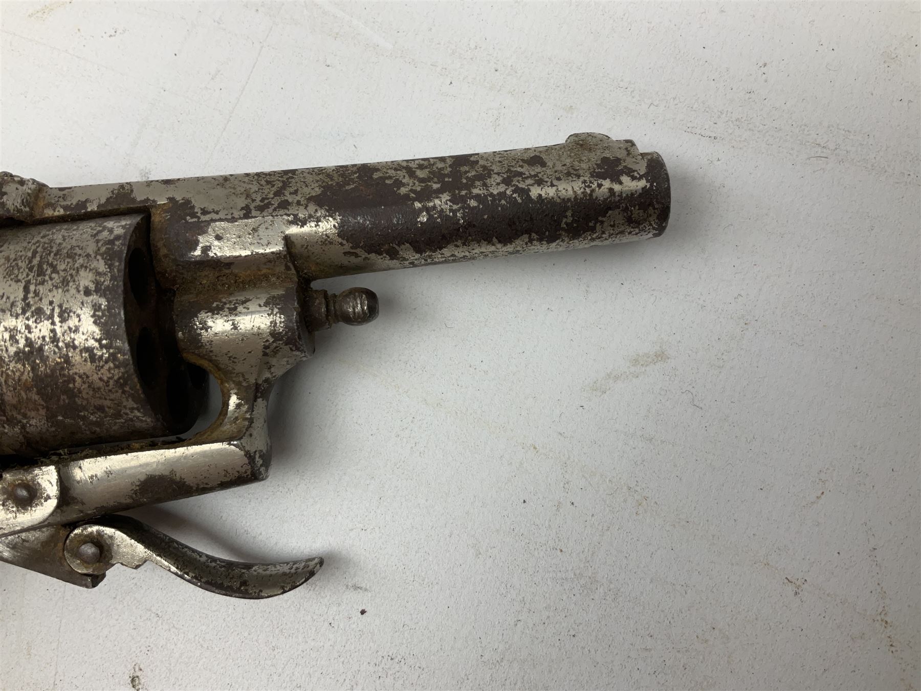 19th century 7mm six-shot pin-fire revolver - Image 6 of 12