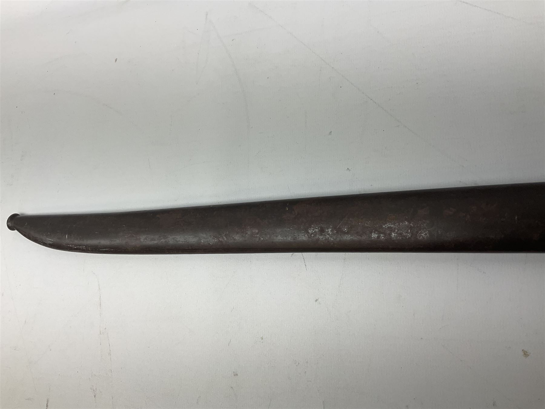 French 1866 pattern sabre bayonet with 57cm fullered steel curving blade dated 1872 - Image 5 of 19