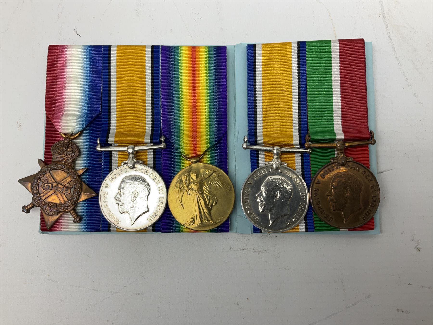 WW1 father and son medal groups comprising British War Medal and Mercantile Marine Medal awarded to - Image 4 of 16