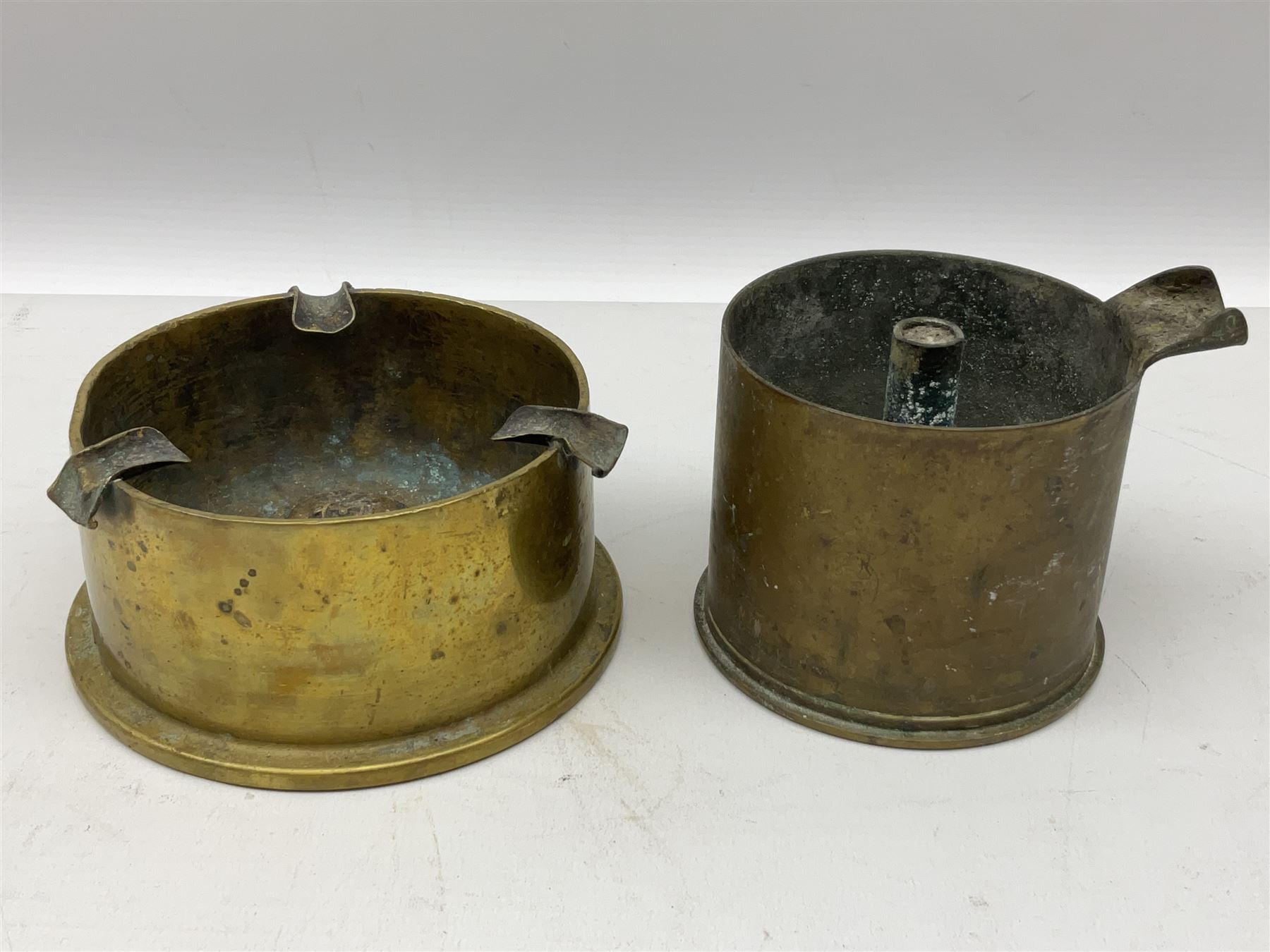 Trench Art - three WW2 brass shell case ashtrays - Image 20 of 20