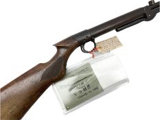 Early 20th century BSA .177 air rifle with under barrel lever cocking action