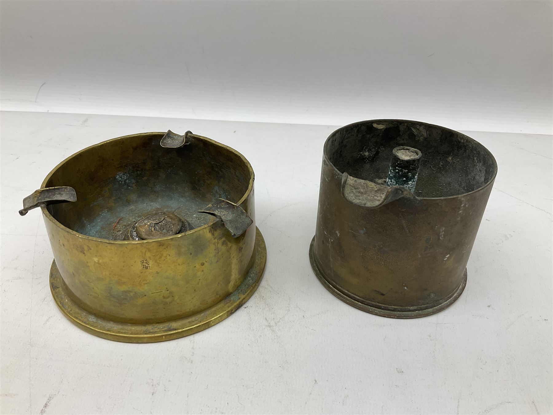 Trench Art - three WW2 brass shell case ashtrays - Image 11 of 20