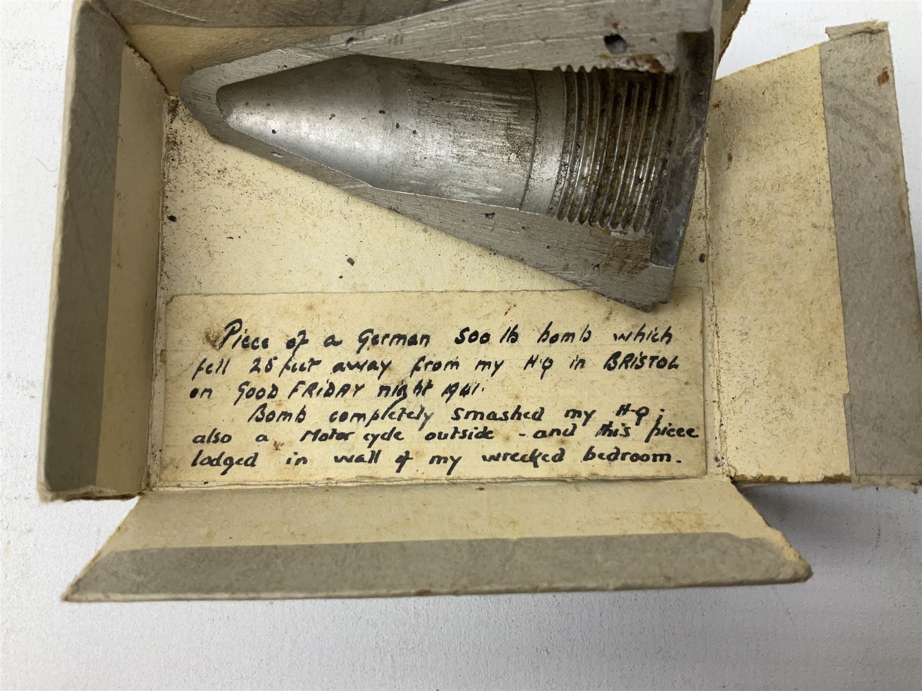 Small collection of WW2 shrapnel and German and British shell parts - Image 6 of 13