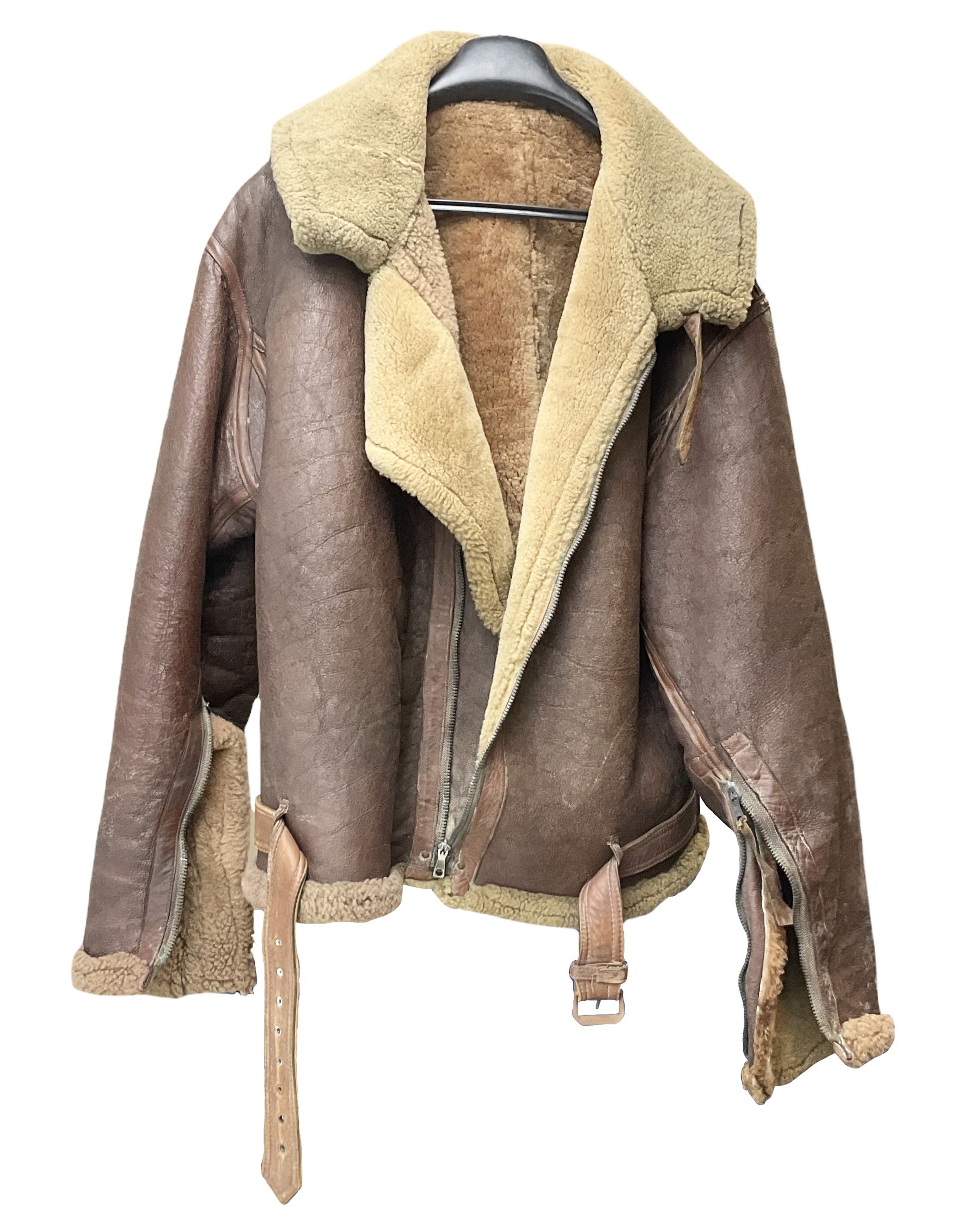 Irvin leather flying jacket with sheepskin lining