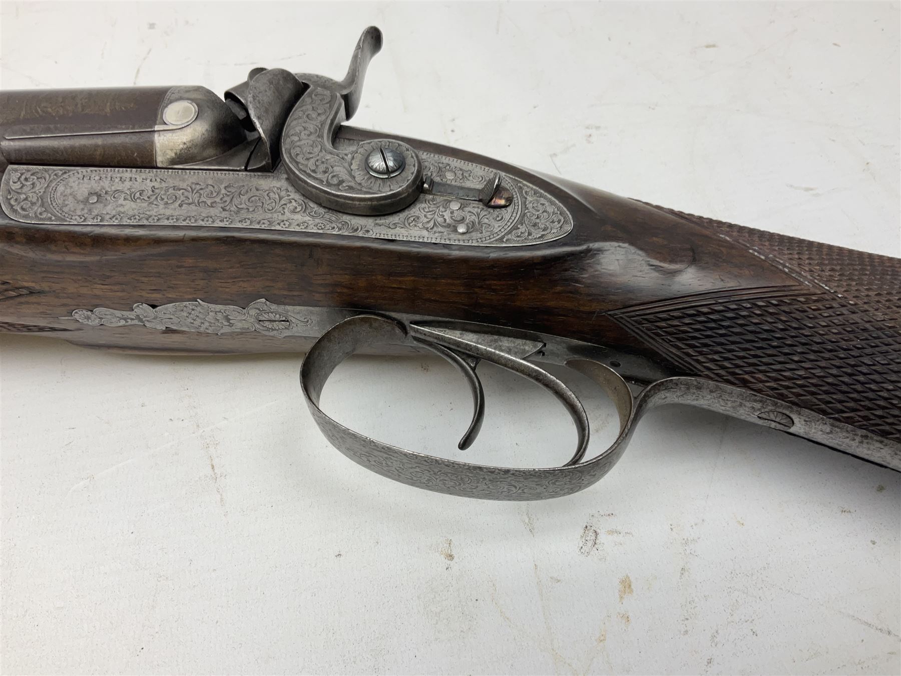 19th century John Jefferson of Scarborough 6-bore (modern 4-bore) double barrel side-by-side percuss - Image 15 of 23