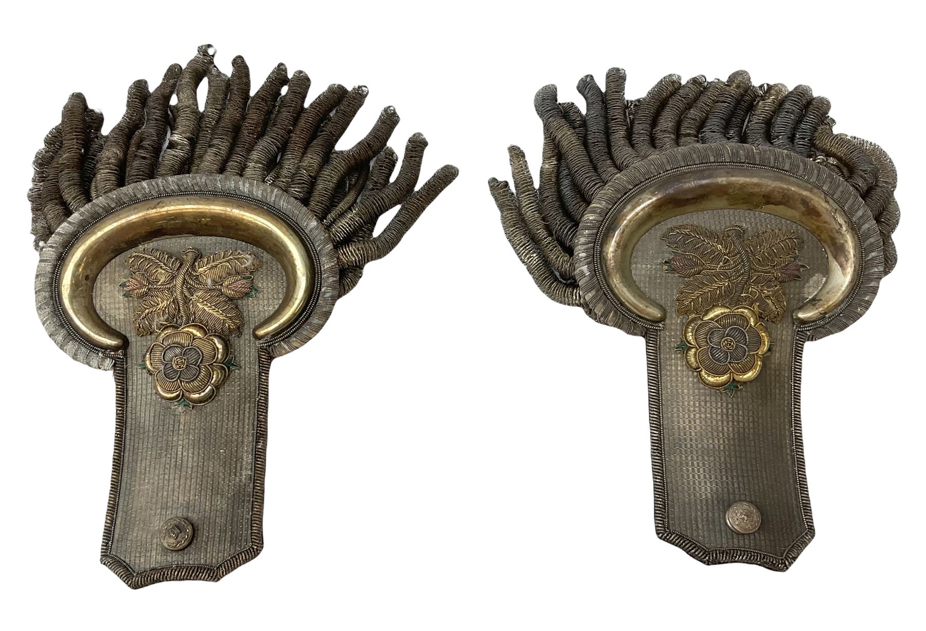 Pair of 19th century East Yorkshire Volunteer Epaulettes