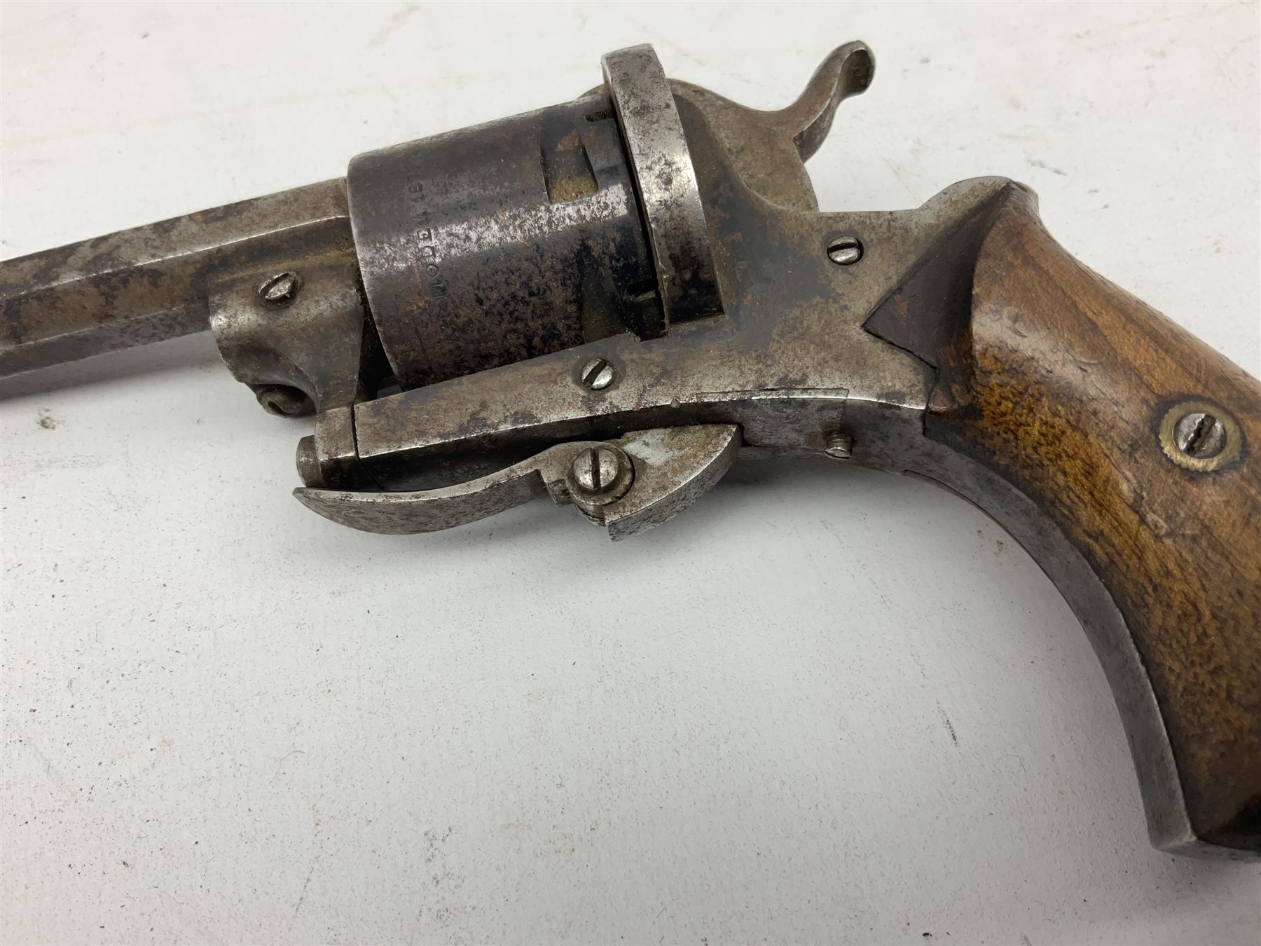 19th century 7mm five-shot pin-fire revolver - Image 8 of 14