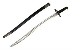 19th century Bayonet with 58cm fullered Yataghan shaped blade