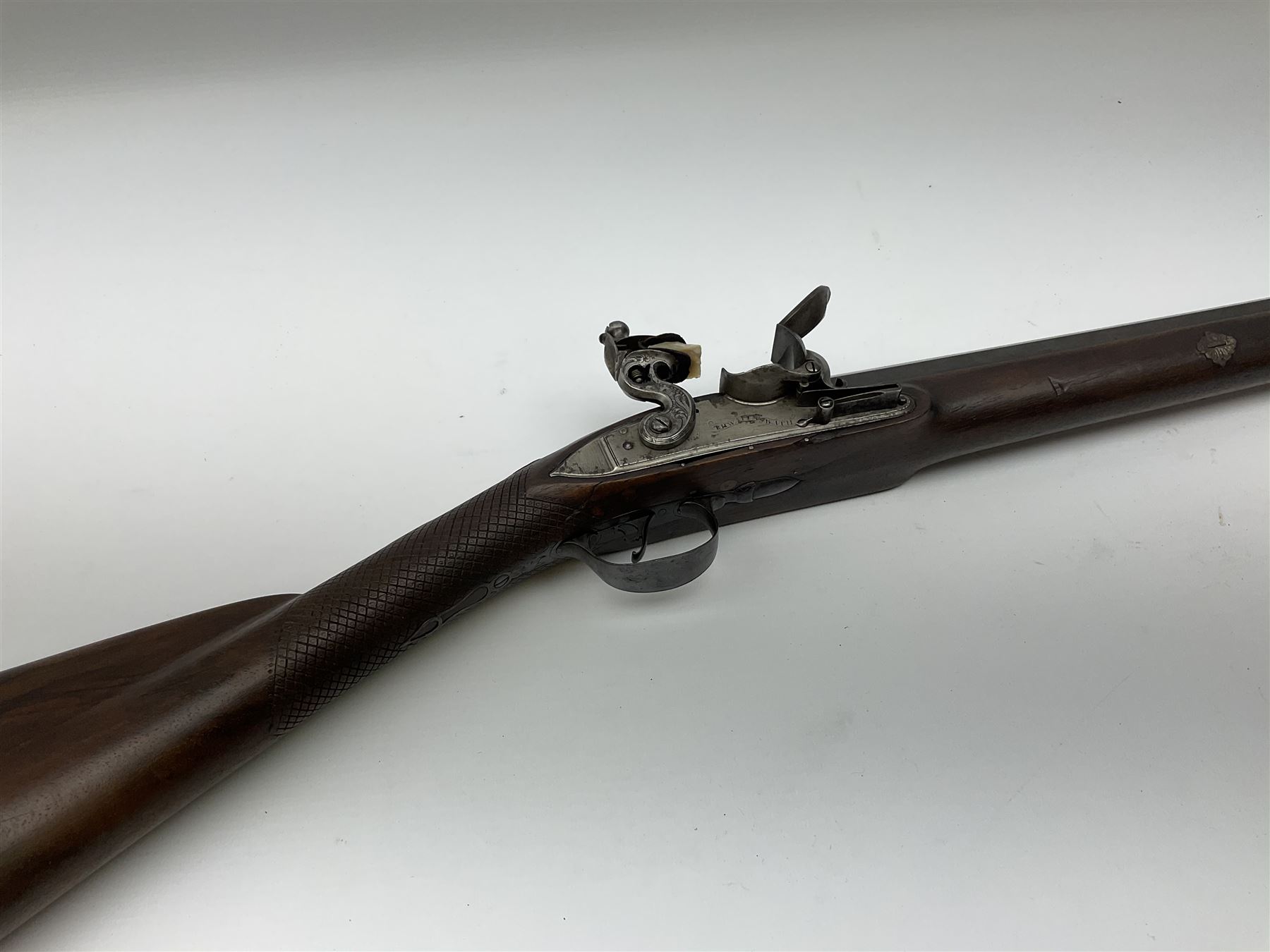 Early 19th century Thwaits Bath 12-bore flintlock single barrel fowling piece - Image 3 of 9