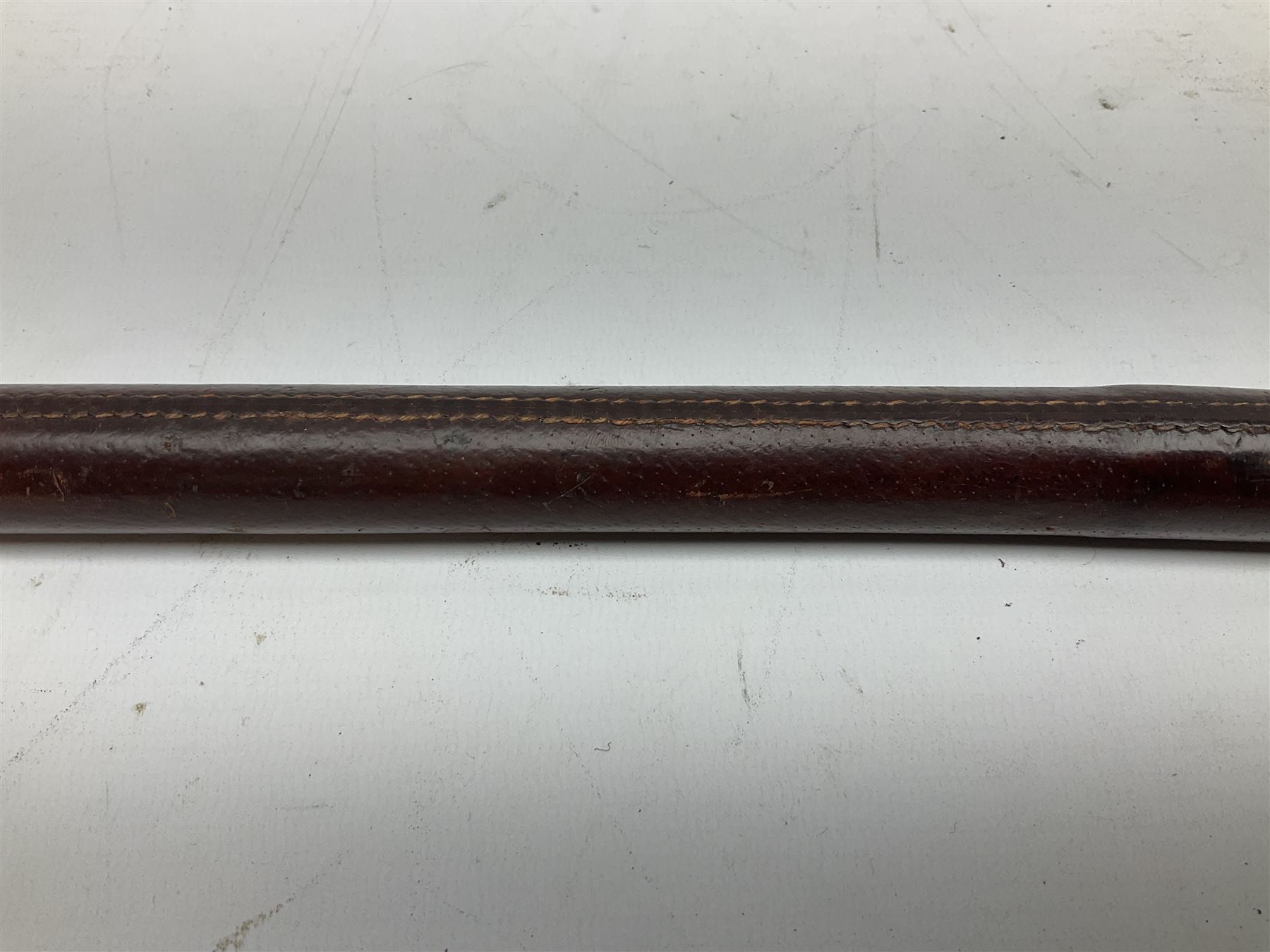 Early 20th century officer's swagger type leather covered sword stick - Image 15 of 17