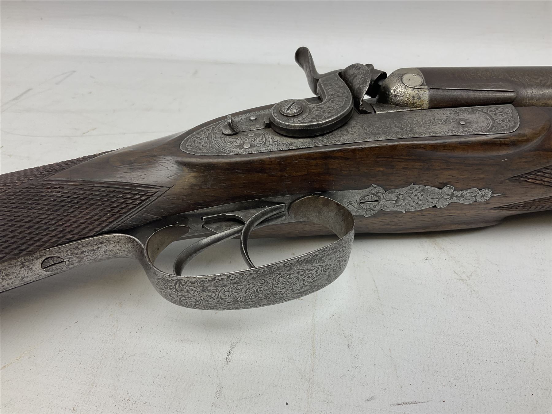 19th century John Jefferson of Scarborough 6-bore (modern 4-bore) double barrel side-by-side percuss - Image 5 of 23