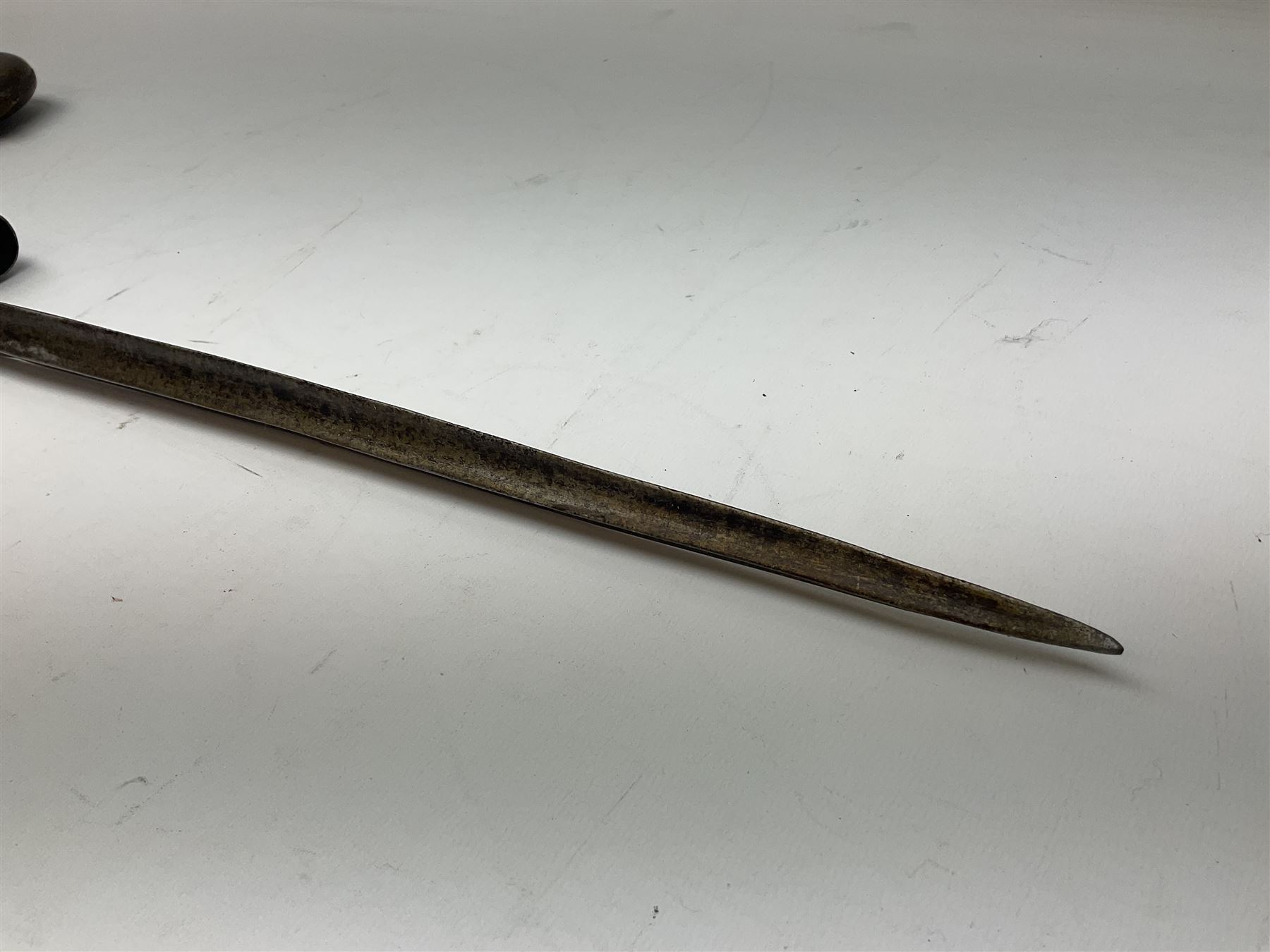 British pattern 1876 socket bayonet with 55cm triangular blade; another smaller socket bayonet; and - Image 11 of 15