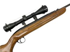 BSA .22 air rifle with under lever action and top loading