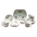 Shelley wild flowers pattern tea wares