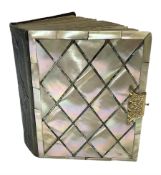Victorian mother of pearl and abalone mounted photograph album