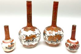 Pair of miniature Japanese Kutani vases