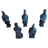 Five Chinese 'Terracotta Warrior' style figures