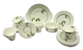 Royal Doulton Art Deco tea set for six