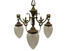 Early 20th century brass chandelier