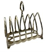 Silverplate Gothic style toast rack