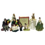 Eight Royal Doulton figures