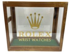 Oak Rolex countertop display advertising cabinet