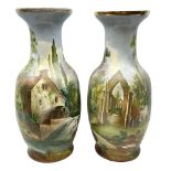 Pair of 20th century large Continental vases