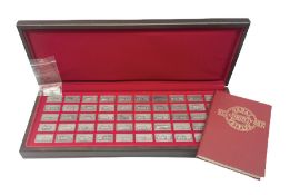 'Great British Locomotives' fitted cased set of fifty modern cast pewter ingots