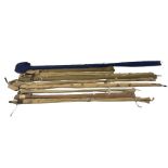 Fishing rods including Milwards 'flylite' split cane three piece rod