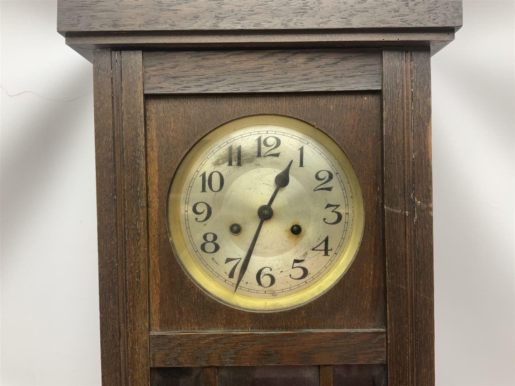 A 1930s spring driven wall clock - Image 2 of 10