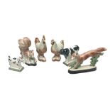 Six Rye Pottery figures